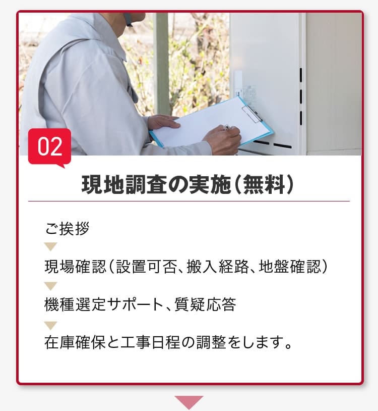 02.現地調査の実施（無料）